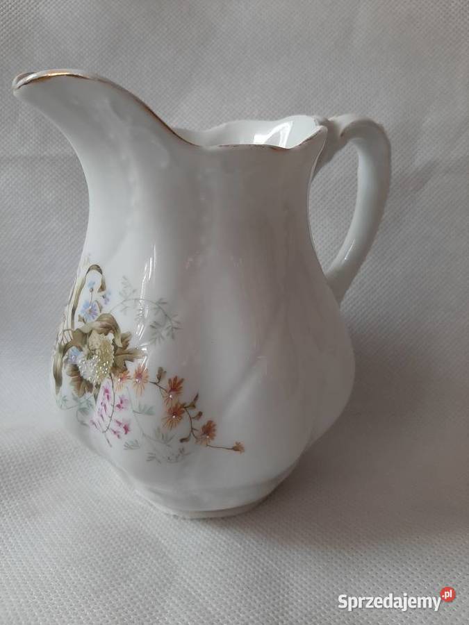 Porcelanowy ręcznie malowany mlecznik niemiecki Inowrocław