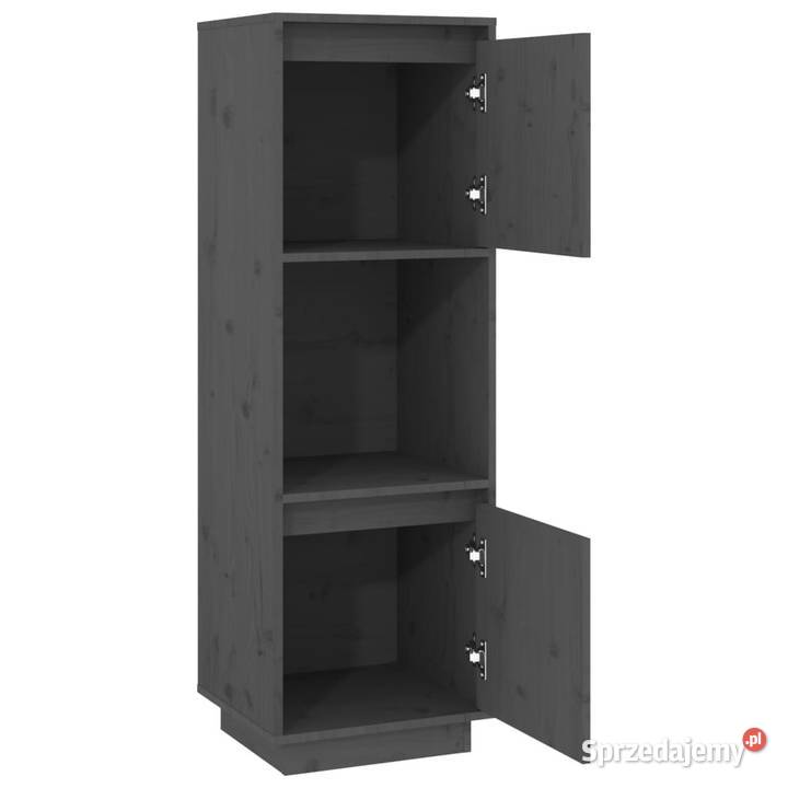 Szafka szara 38x35x117 lite drewno sosnowe