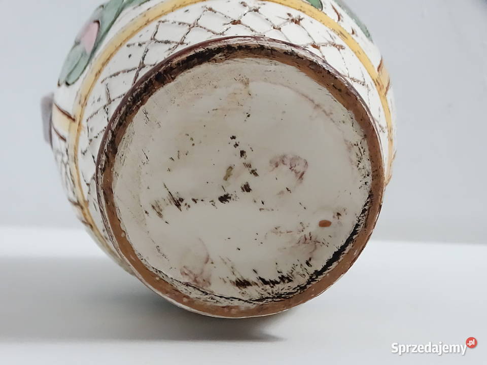 Unikatowy Wazon SGRAFFITO Ręcznie Nacinany i lubelskie Biłgoraj