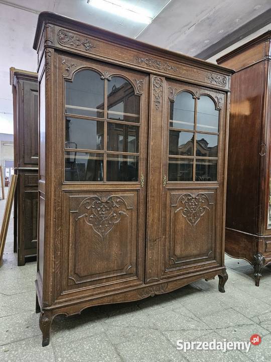 Stara dębowa biblioteczka Ludwikowska Francja