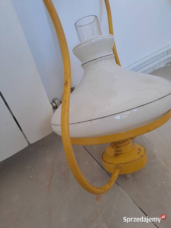 Stara lampa wisząca PRL Styl Naftowy Opalowy Przemyśl