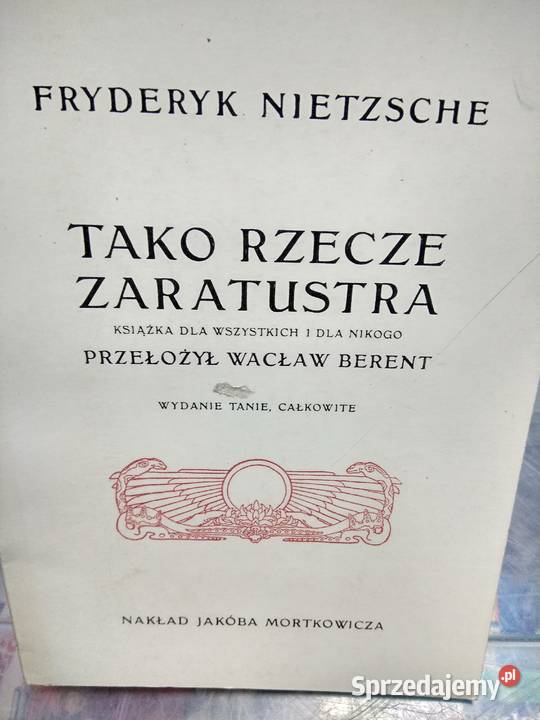 Tako rzecze Zaratustra Nietzsche filozofia
