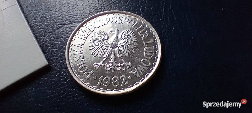 Stare monety 1 złoty 1982 piękna PRL Polska Lesko