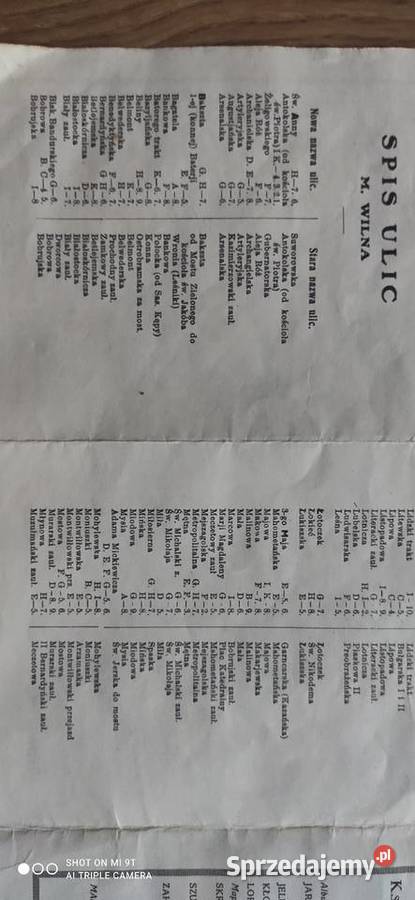 Plan mapa Wilna Wilno 1936r Białystok