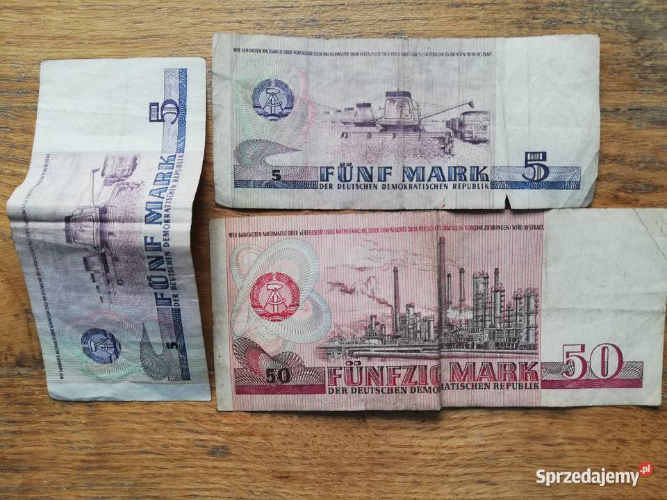 Banknoty DDR 5 50 Marek