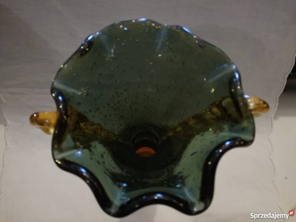 Wazon szkło artystyczne ręcznie formowane Polska Kraków sprzedam