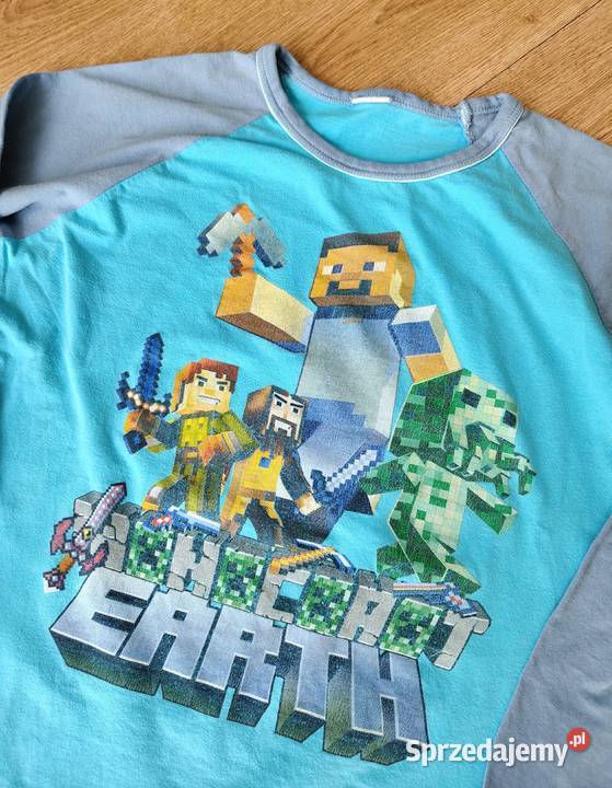 Piżama Minecraft niebieska chłopięca chłopca Ustka