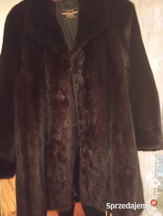 Futro z norek czarne Kurtki i płaszcze Janów Lubelski
