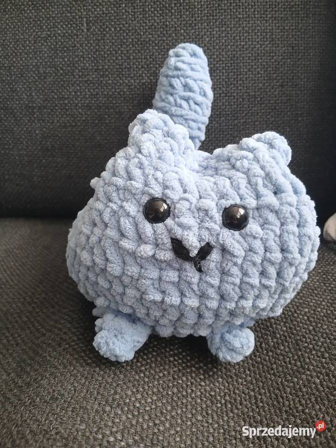 Niebieski pluszowy kotek Warszawa