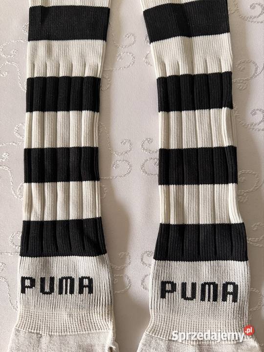 Getry piłkarskie Puma Vintage 90s biało czarne