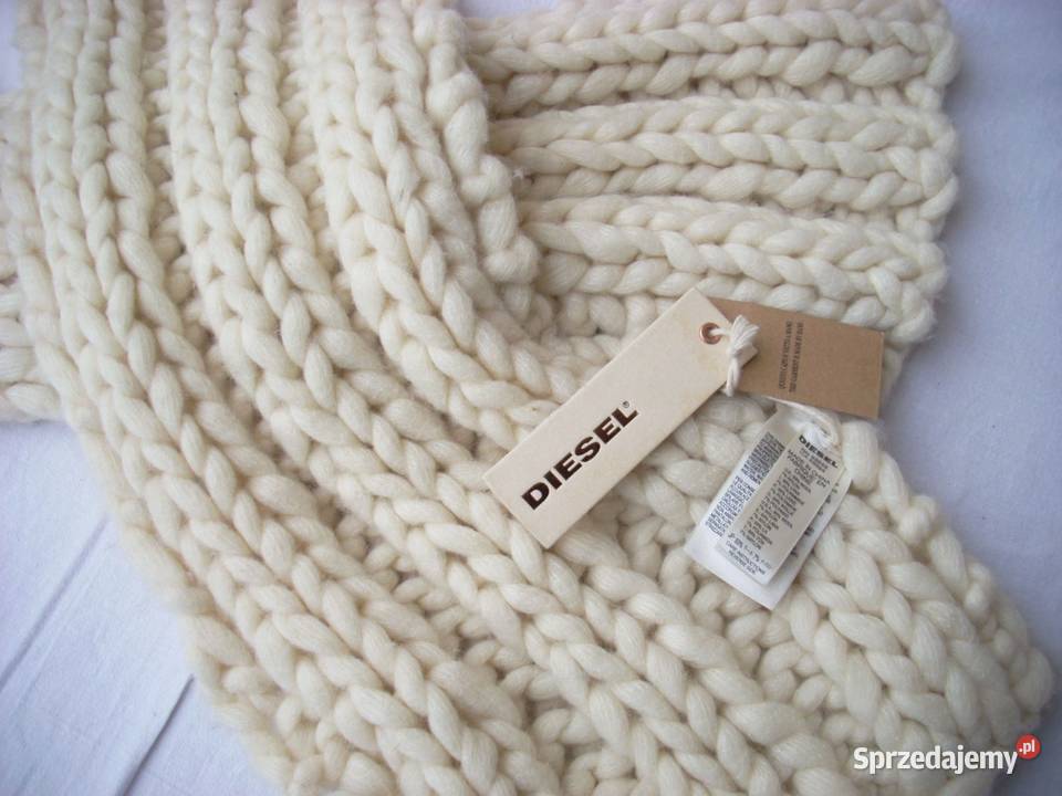 DIESEL Gruby SZal Wełniany nowy