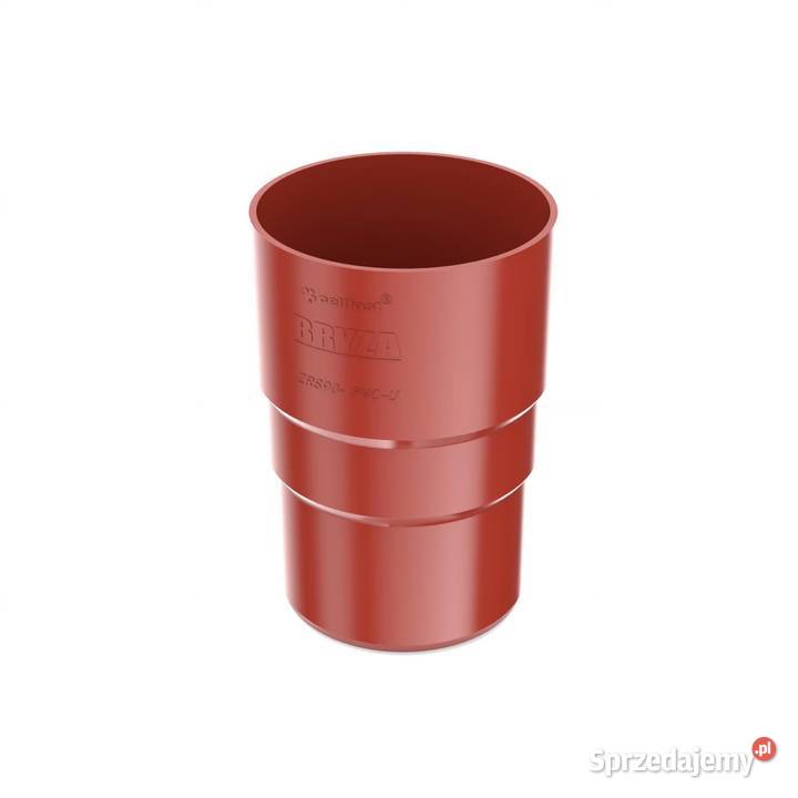 Bryza PVC Złączka rury spustowej 90 mm czerwony Rynny i spusty podlaskie Białystok