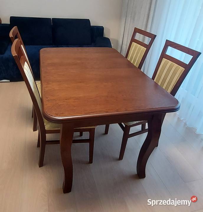 Piekny stół 90x140210 4 krzesla witrynabarekLED Warszawa