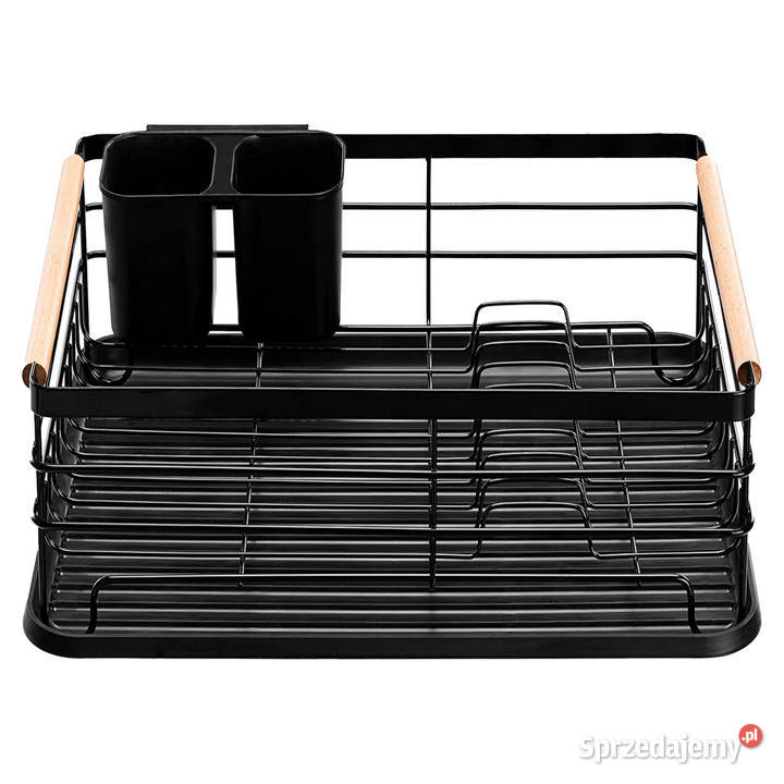 Jednopoziomowa suszarka ociekacz z tacką czarna wielkopolskie Poznań