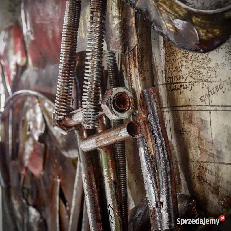 Obraz metalowy 3D LOFT MOTOR WSK 100x100 Obrazki i obrazy Chmielnik