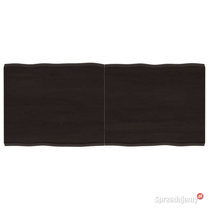 Blat ciemnobrązowy 120x50x24 drewno z naturalną Warszawa