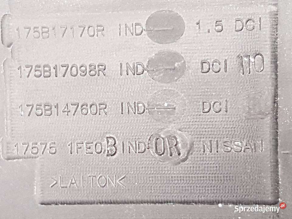 RENAULT 15 DCI 110 OSLONA SILNIKA GORNA NISSAN osobowe wielkopolskie Turkowice