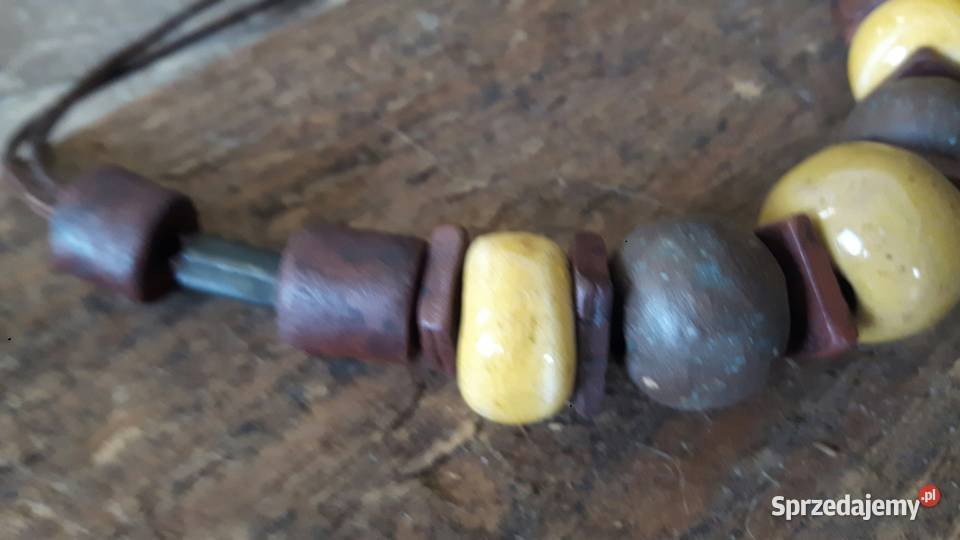 Naszyjnik ceramiczny ręcznie wykonany Otwock