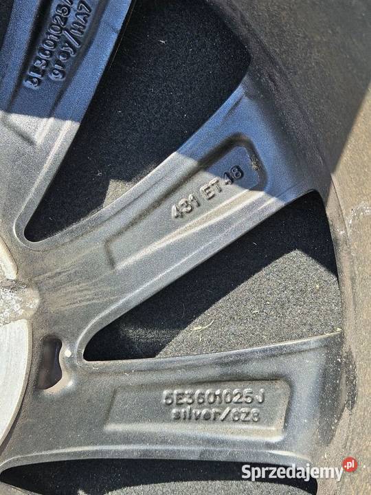 Felga aluminiowa Skoda 18 5E3 ET48 mazowieckie Ostrów Mazowiecka sprzedam