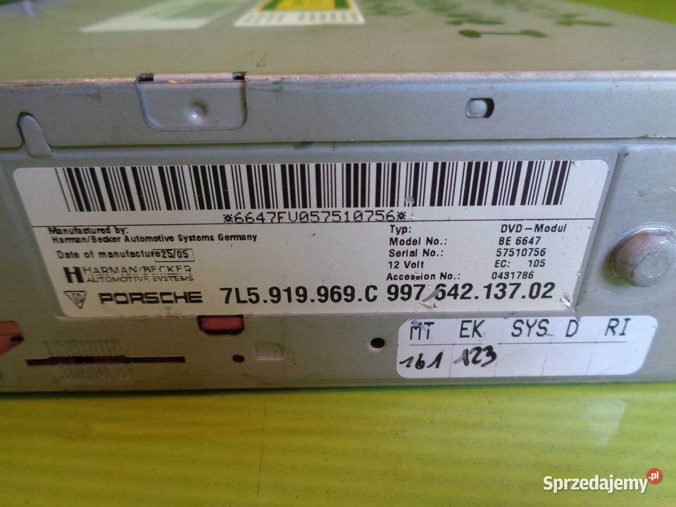 PORSCHE CAYENNE I czytnik nawigacji DVD Wyposażenie wnętrza Suków sprzedam