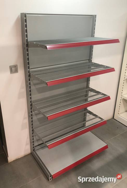 Regał sklepowy metalowy przyścienny siatkowy Ostrołęka