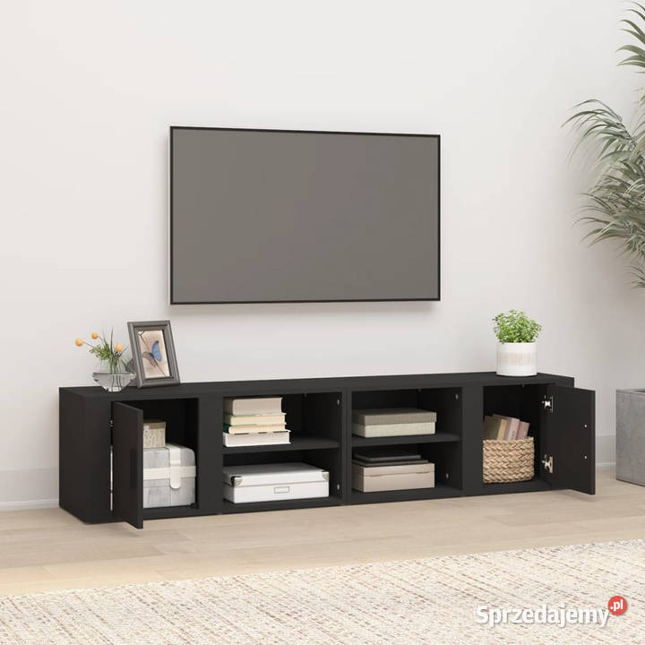 Szafki pod telewizor 2 czarne 80x315x365 mazowieckie Warszawa sprzedam