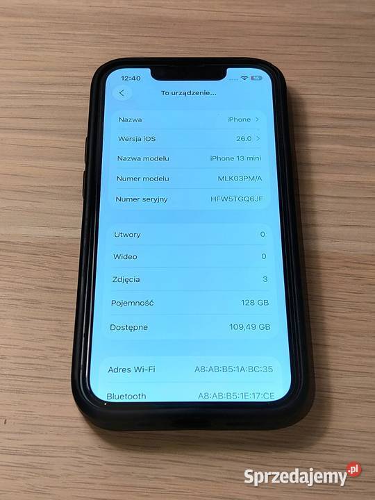iPhone 13 mini 128GB 87 Czarny Idealny Stan mazowieckie Warszawa