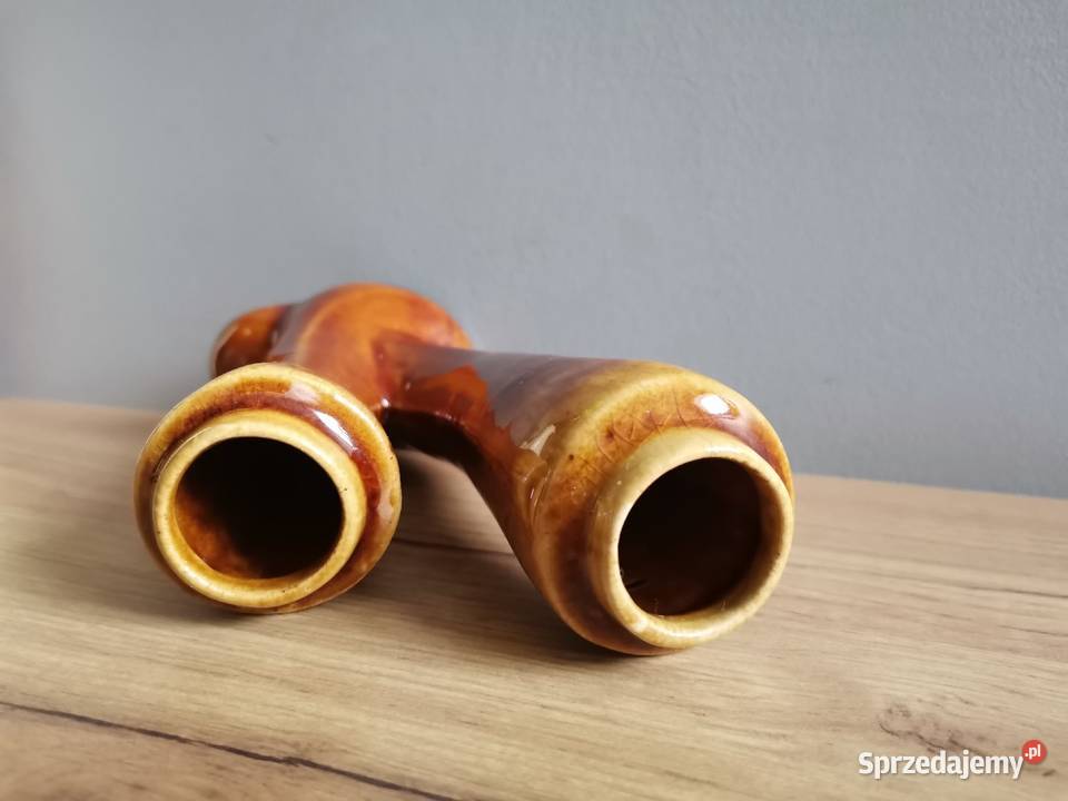 Stary wazon świecznik ceramika design PRL 1960 Katowice
