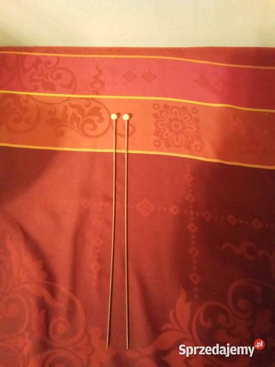 Druty z białą kulką rozmiar 2 39 Vintage Warszawa