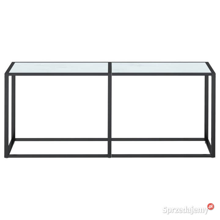 Konsola biały marmur 180x35x755 szkło hartowane Warszawa