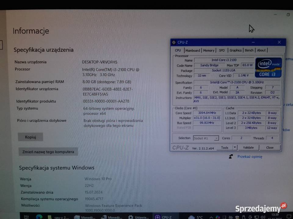 SFF HP Compaq 8200 Elite SFF PC 1495 i32100 SSD kujawsko-pomorskie Bydgoszcz