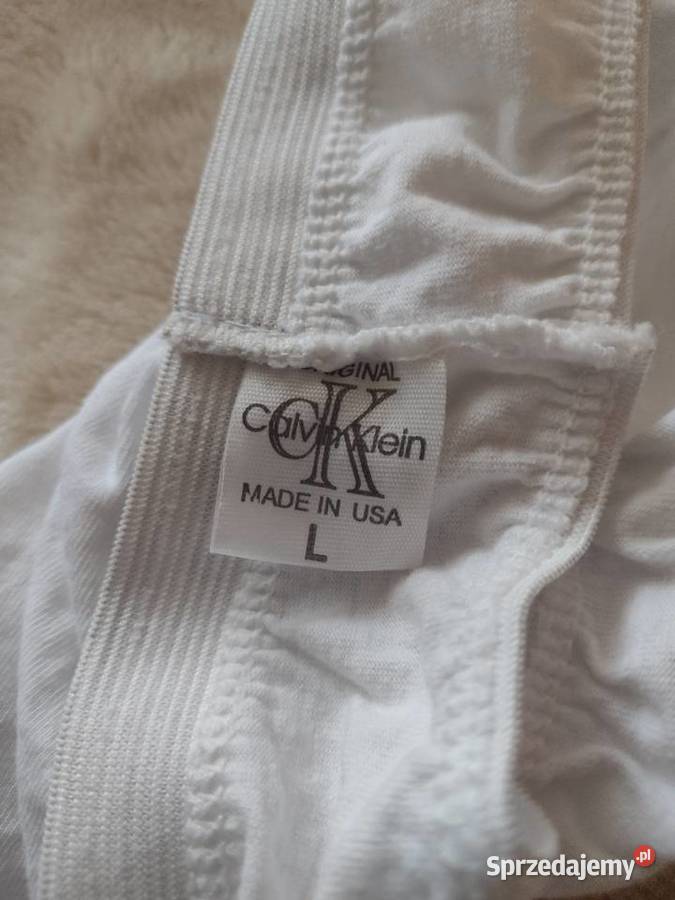 40L Calvin Klein Białe stringi majtki Kraków