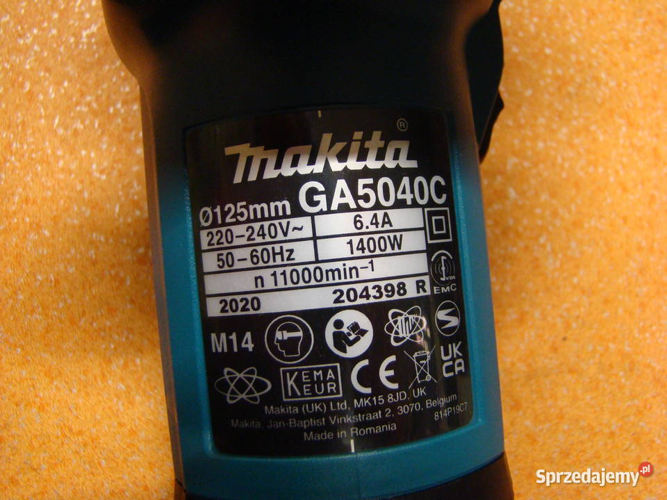 Jednoręczna szlifierka Makita 1400 W fi 125 mm Bielsko-Biała