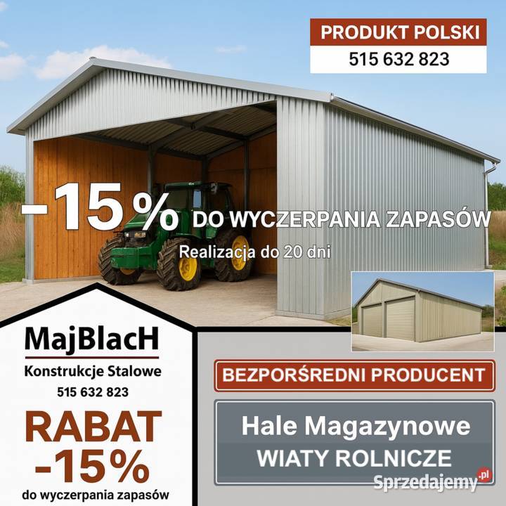A13RABAT 15 TANIEJ WIATA OTWARTA GARAŻ BLASZANY Toruń