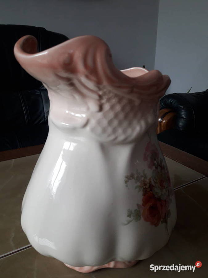 Duży ceramiczny dzban w stylu wiktoriańskim Janów Lubelski