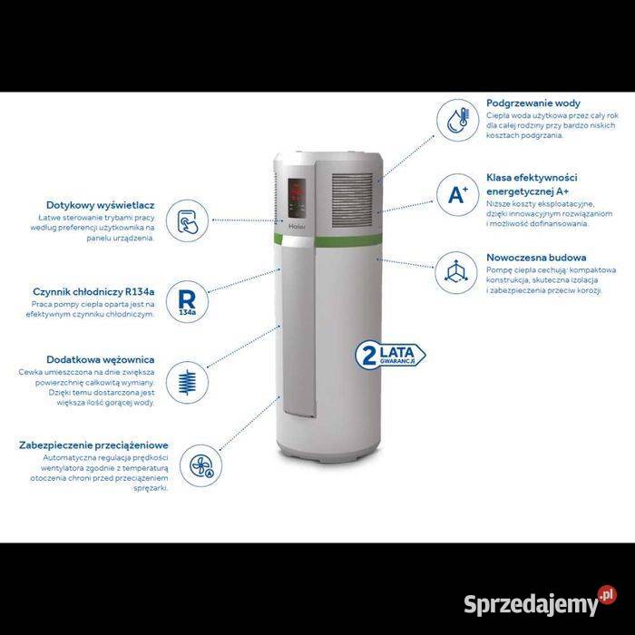 Pompa ciepła CWU Haier 240L HP250M3C nowa Góra sprzedam