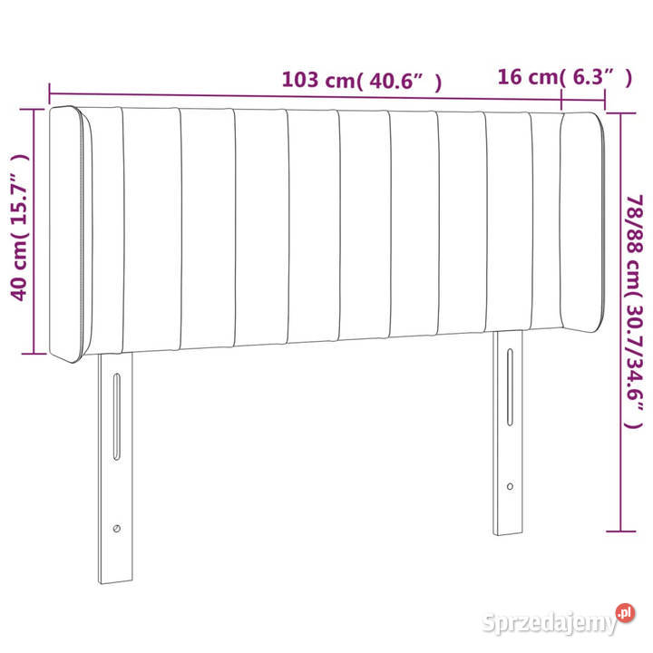Zagłówek do łóżka z LED różowy 103x16x7888 Warszawa sprzedam