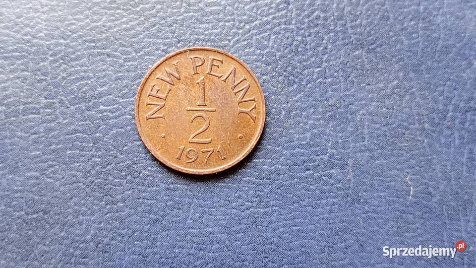 Stare monety 12 pens 1971 Guernsey Lesko