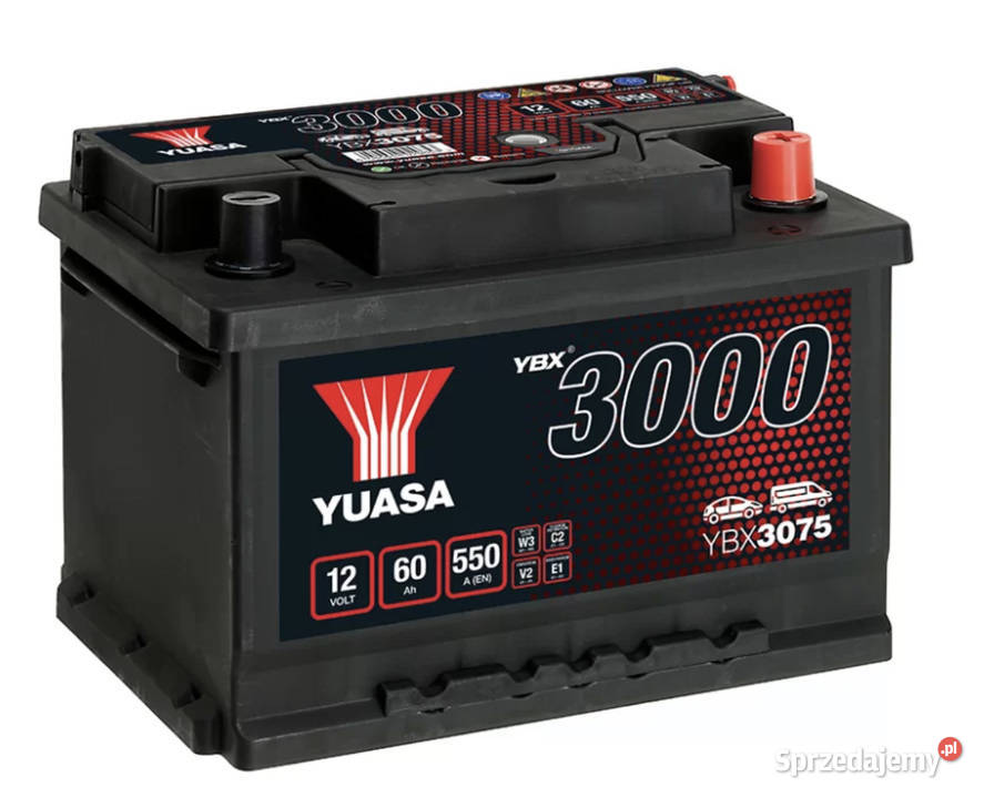 Akumulator Yuasa Standard 12V 60Ah 550A DARMOWA