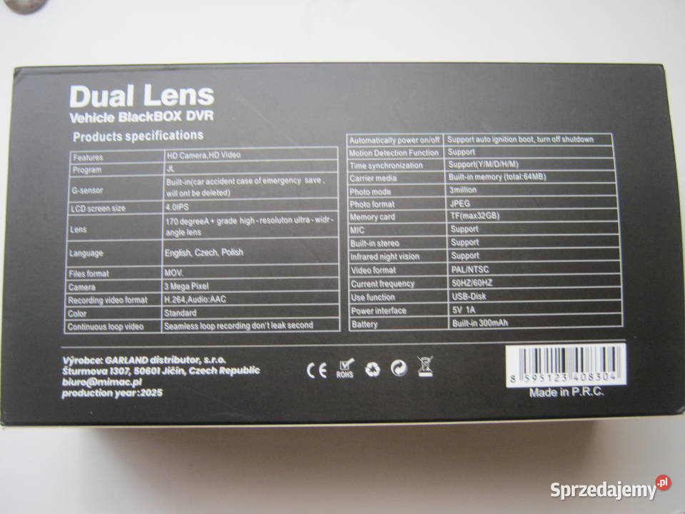 Wideorejestrator samochodowy NOWY Wysylka Andrychów sprzedam