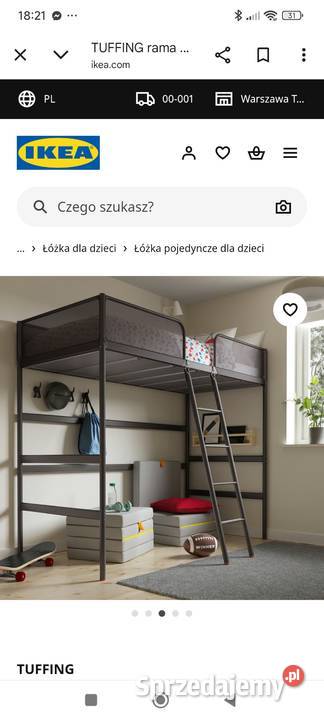 Łóżko na andresoli Mińsk Mazowiecki sprzedam