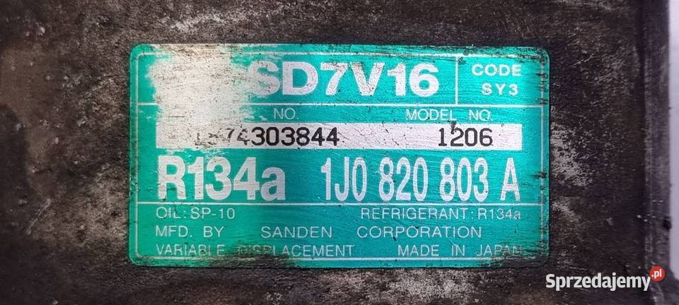 SPRĘŻARKA KLIMATYZACJI AUDI A3 8L 1J0820803A osobowe Lipno