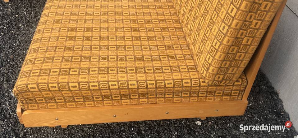 Sofa z podnóżkiem Tatra Nabytok Czechosłowacja Kłodzko sprzedam