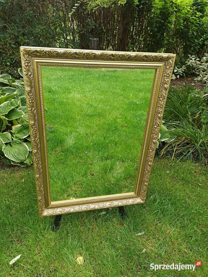 Stylowe lustro w złocone ramie wielkopolskie Budzyń