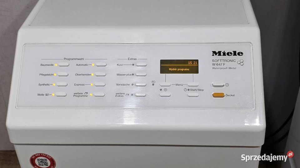 Pralka góry Miele W 647 F Najwyższy model LED Wrocław