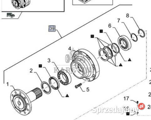Holland CR9080 Zwolnica Piasta Napęd Tylny Jastrzębniki