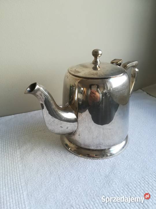 posrebrzany dzbanek piękny secesyjny kształt Gdańsk