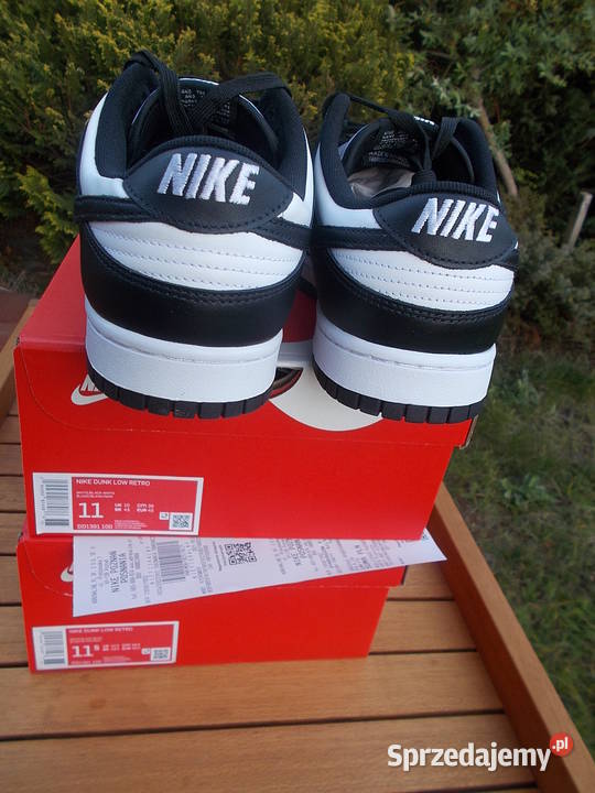 r Eur 45 i 455 Nike Dunk Low White Black Sportowe