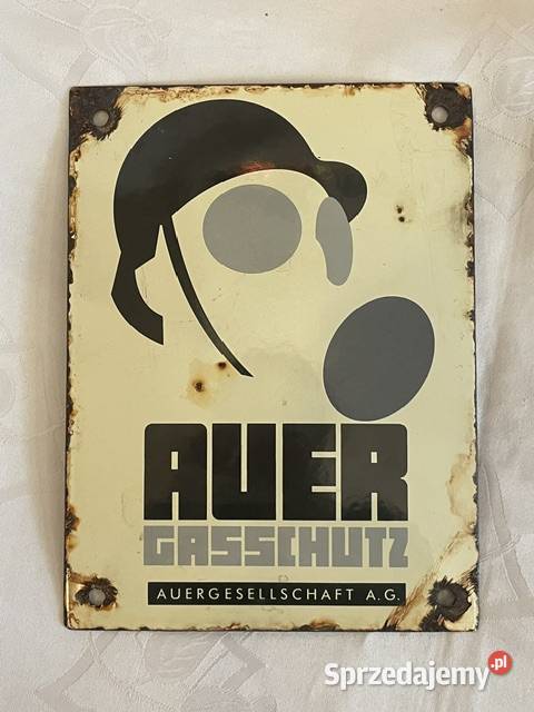 Emaliowana tablica reklamowa Auer Kraków