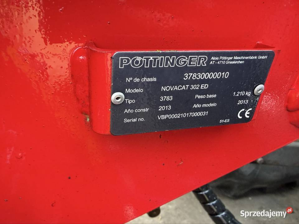 Kosiarka dyskowa Pottinger Nova Cat 302 ED 2013 Myszyniec sprzedam